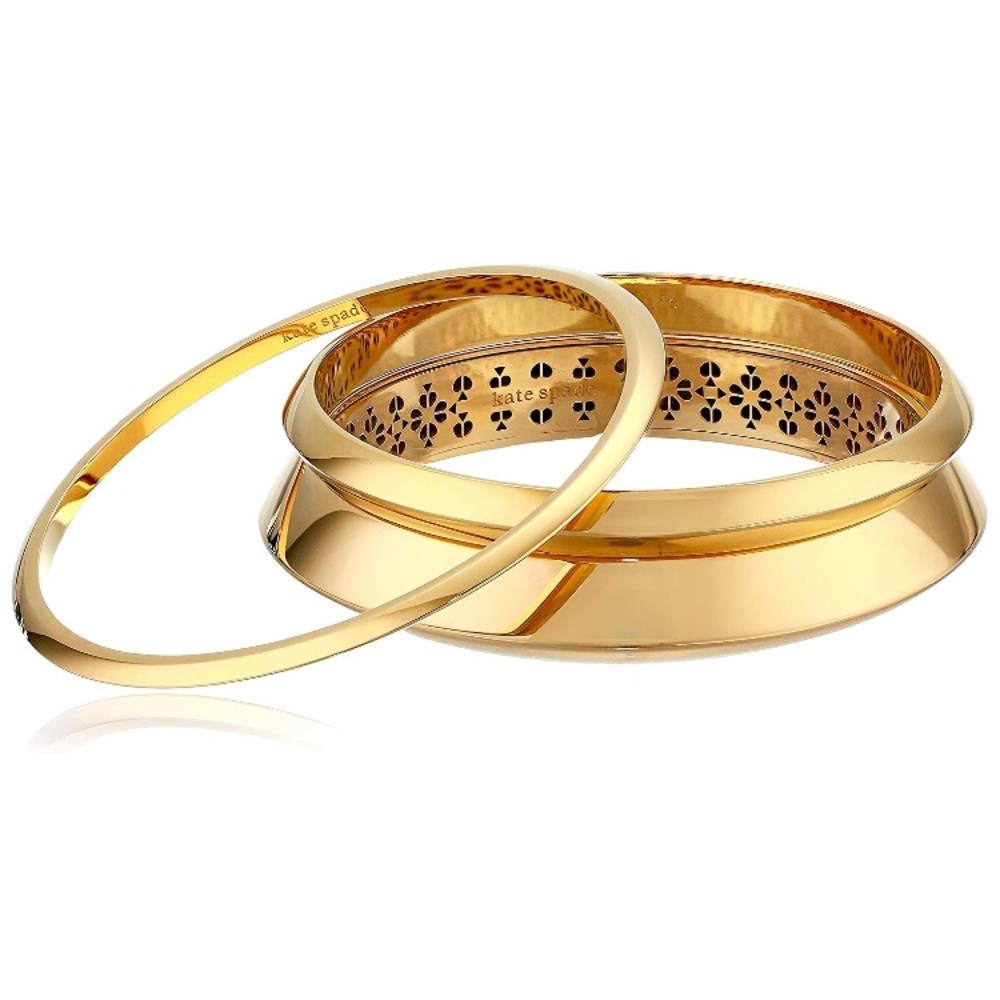 Kate Spade Raise The Bar gold bangle set